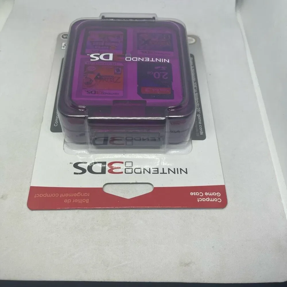 Nintendo 3DS Compact Game Case - Clear Purple - Stores 16 Game Cards New Sealed - Picture 4 of 4